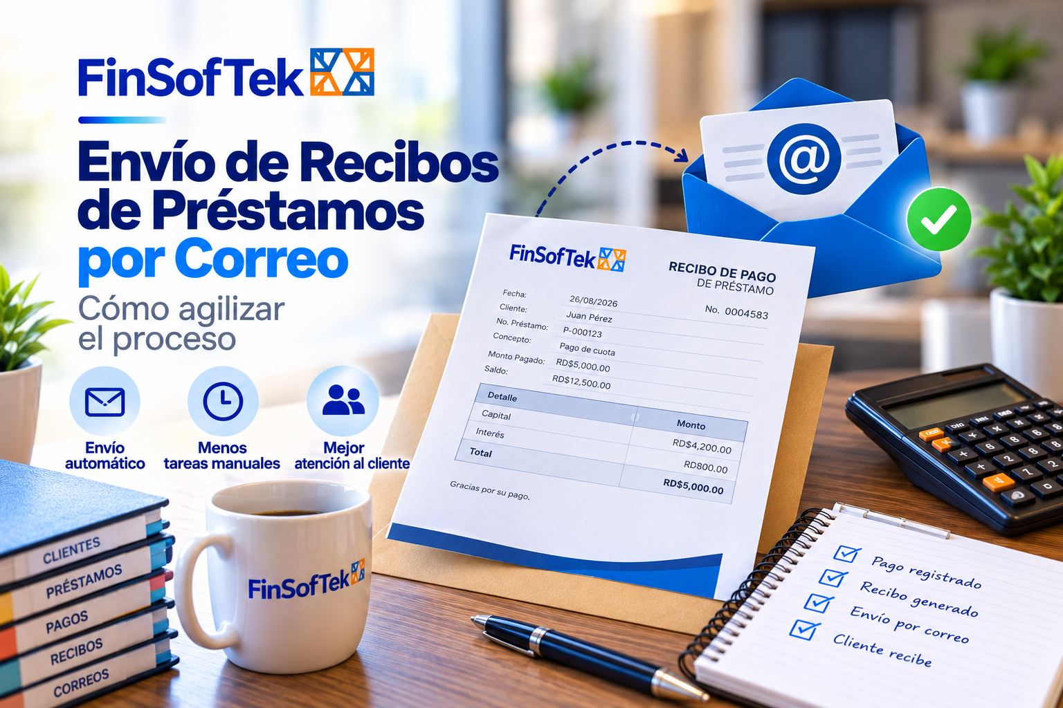 Env&iacute;o de recibos de pr&eacute;stamos por correo electr&oacute;nico