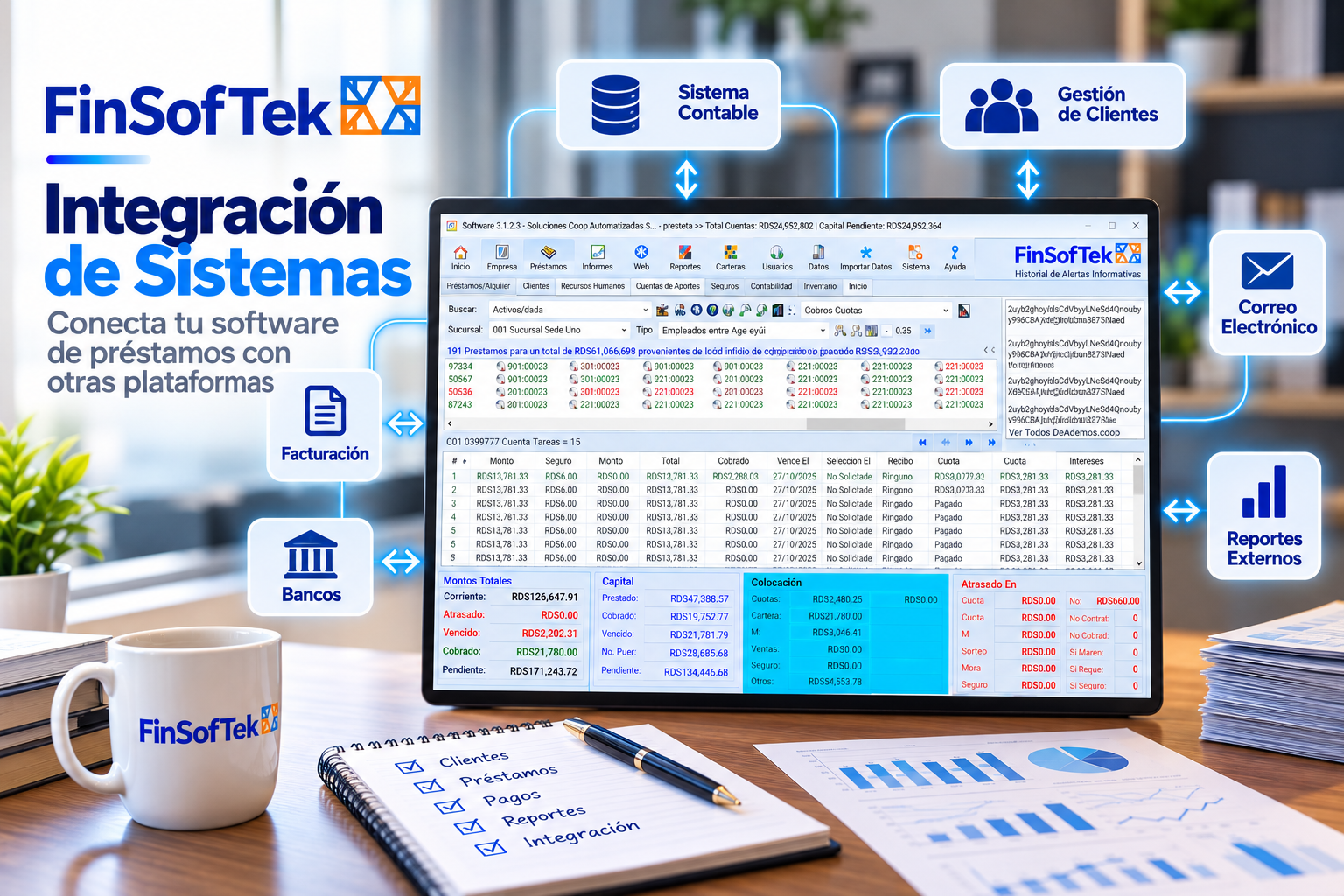 Integrar un software de pr&eacute;stamos con otros sistemas