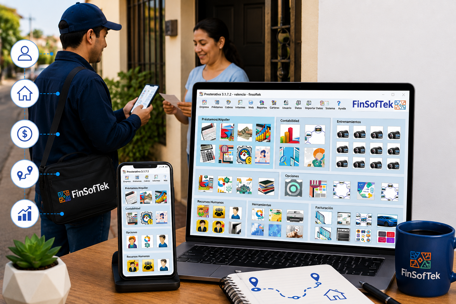 App para cobros a domicilio de Finsoftek