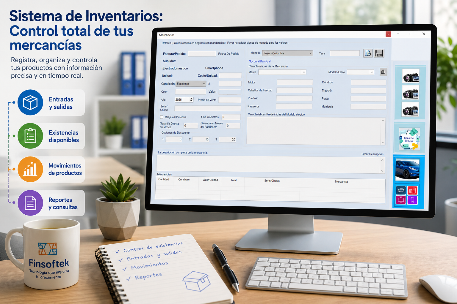 Sistema de inventarios de Finsoftek