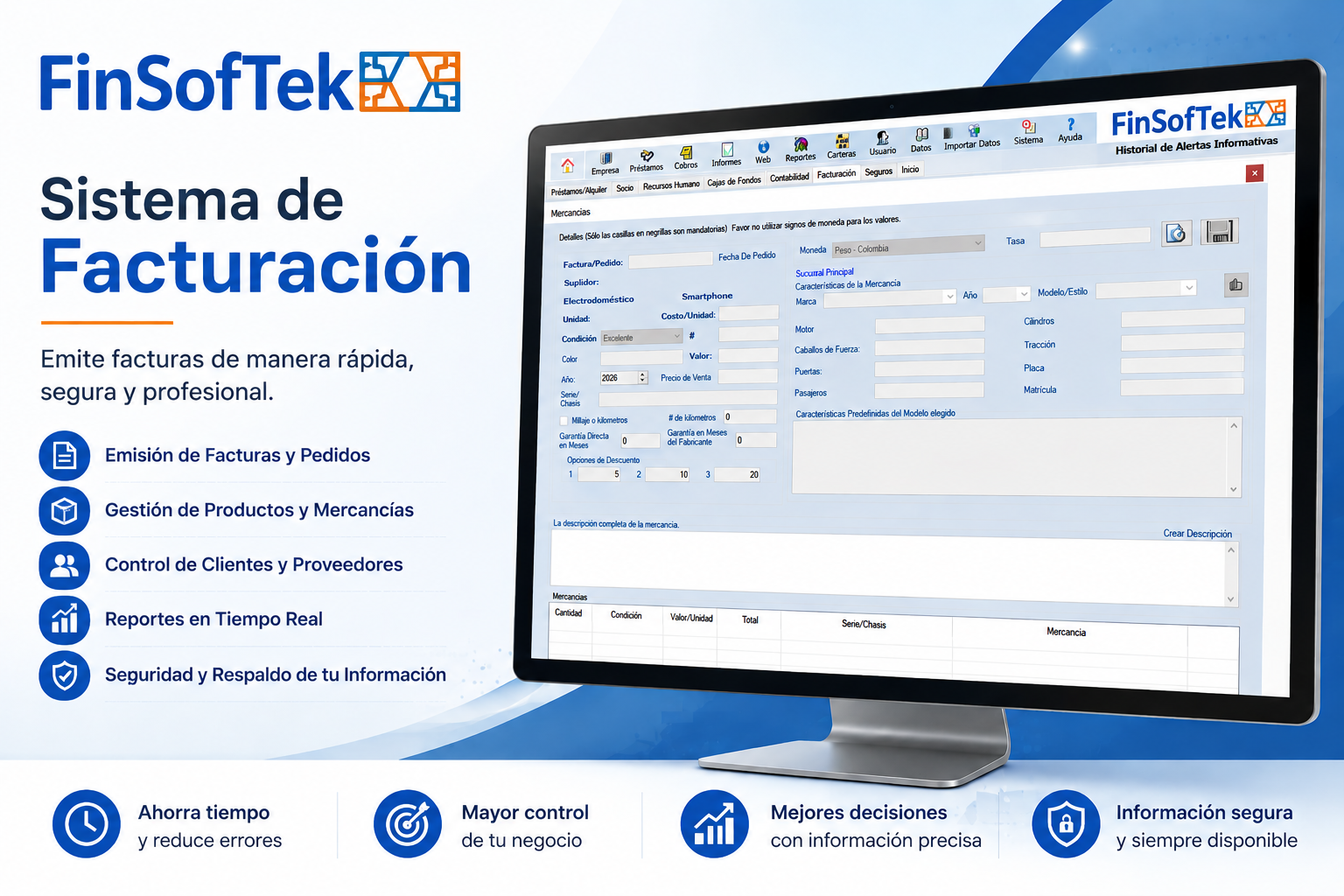 Sistema de facturaci&oacute;n Finsoftek