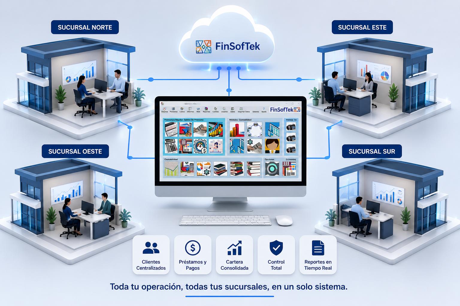 Software de pr�stamos multisucursal de Finsoftek