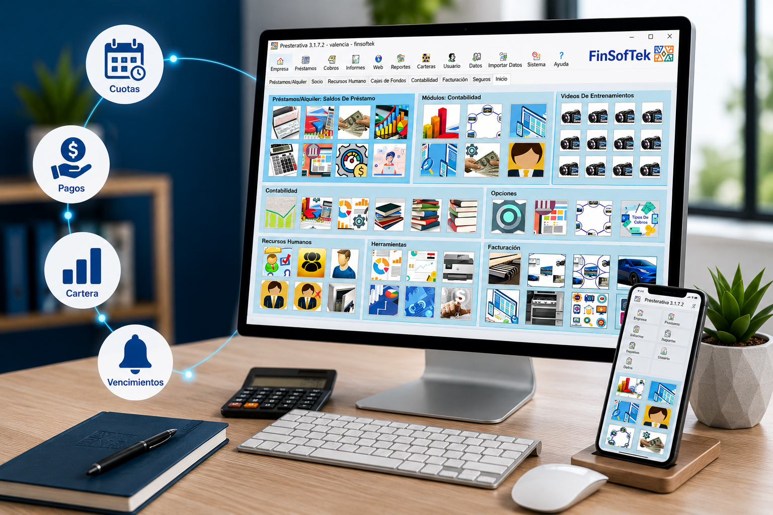 Software para control de cuotas de Finsoftek
