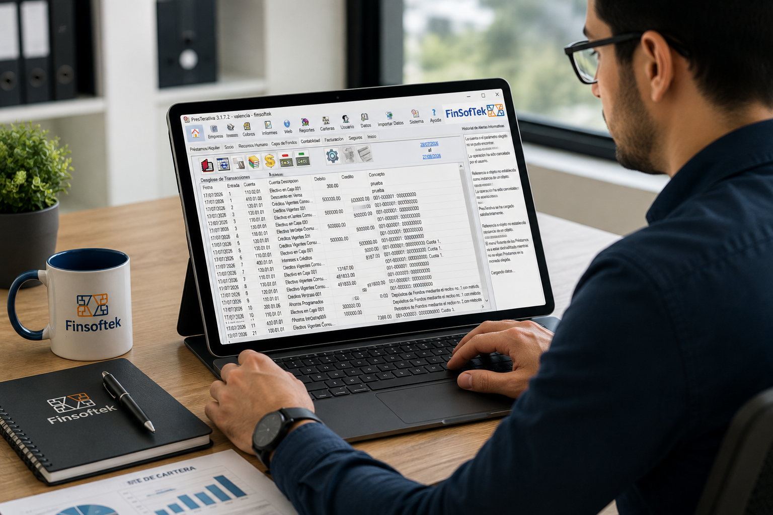 Software para control financiero de Finsoftek