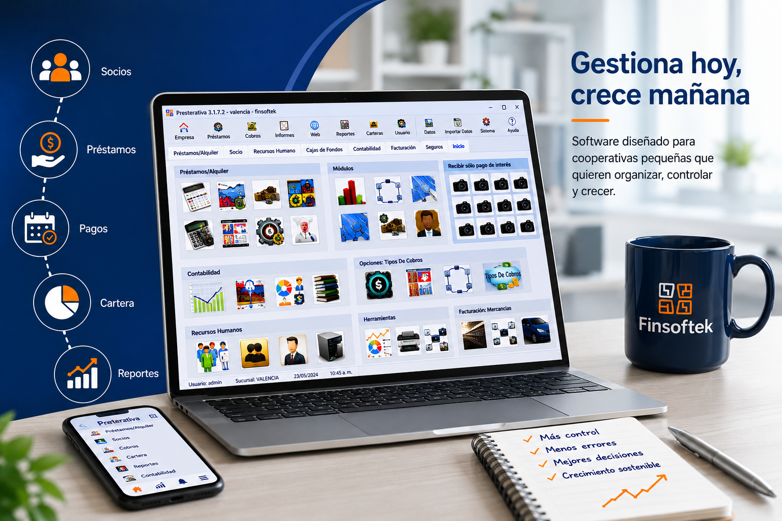 Software para cronogramas de pago de Finsoftek